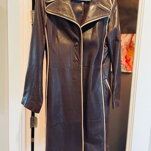 Vintage leather trench.